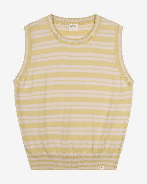 MATONA Matona Ärmelloses Top | Cotton Knit Top | aus Bio-Baumwolle | GOTS-zertifiziert, Vanilla/bone, – Produktbild 2 von 3