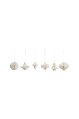 Tranquillo Papieranhänger WHITE PAPERA 6er-Set – FSC-Papier, 6 x 6 cm - weiß – Produktbild 1 von 1