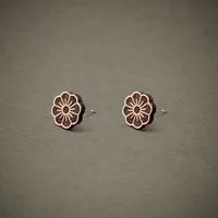 feinformart feinformart Ohrstecker / Ohrring aus Holz "Blüte" 9mm – Produktbild 1 von 1