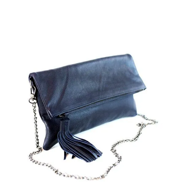 manbefair manbefair Falt-Clutch Ally Eco-Leder, Blau, – Produktbild 4 von 4