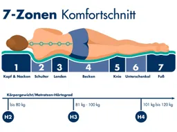 irisette Taschenfederkernmatratze Irisette Lotus mit 7 Liegezonen, Irisette, 18 cm hoch, gute Luftventilation, kraftvolle und elastische Körperunterstützung – Produktbild 1 von 1