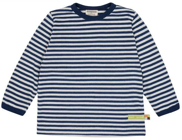 loud + proud loud + proud Babys & Kinder Shirt Streifen, GOTS-zertifiziert, Ultramarin(blau), – Produktbild 1 von 2