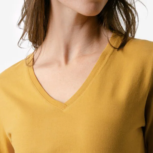 Living Crafts Living Crafts Langarm-Shirt - TARANA, Honey (gelb), – Produktbild 3 von 4