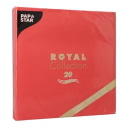 PAPSTAR PAPSTAR Papierserviette 20 Servietten "ROYAL Collection" 1/4-Falz 40 cm x 40 cm rot – Produktbild 1 von 1