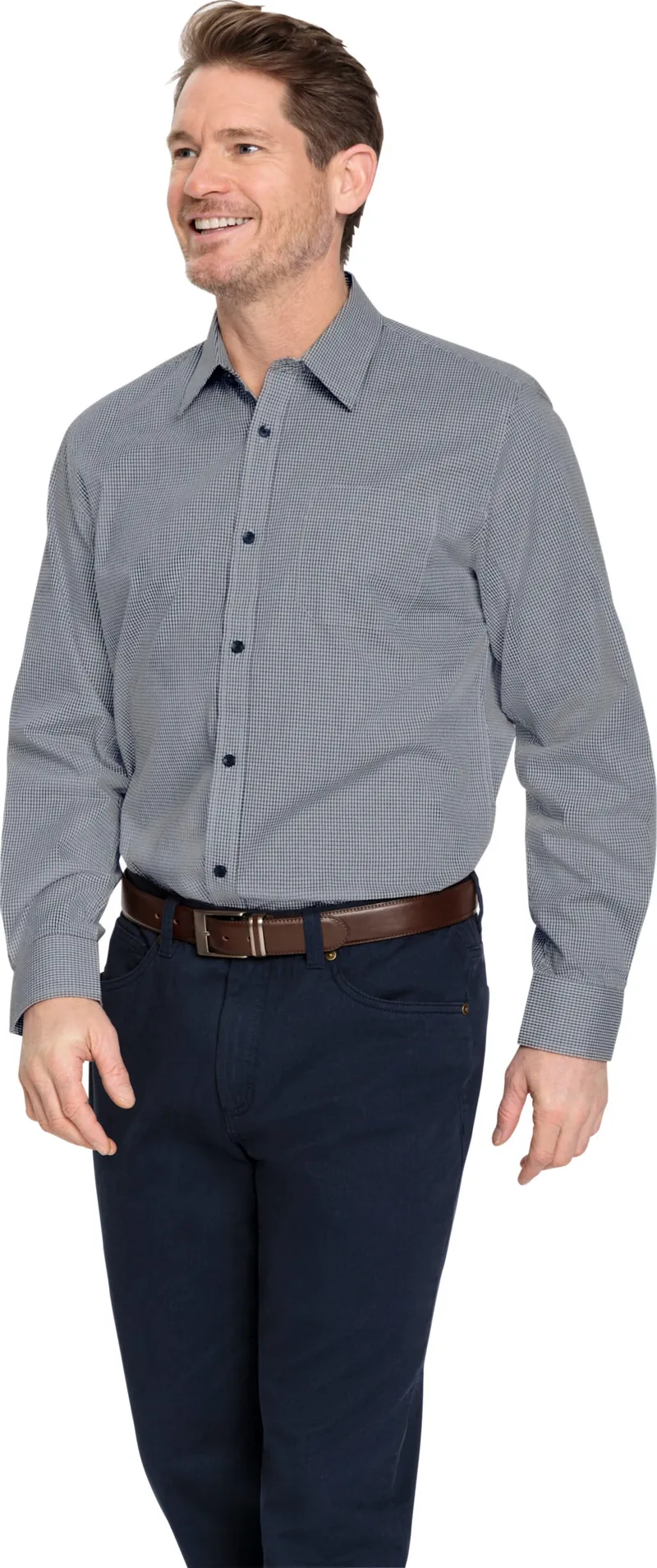 marco donati Langarm-Hemd marine-kariert, Marine-kariert, – Produktbild 2 von 2
