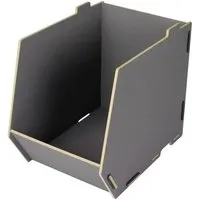 WERKHAUS WERKHAUS Stapelbare Lagerbox 1×1, Dunkelgrau, – Produktbild 1 von 1