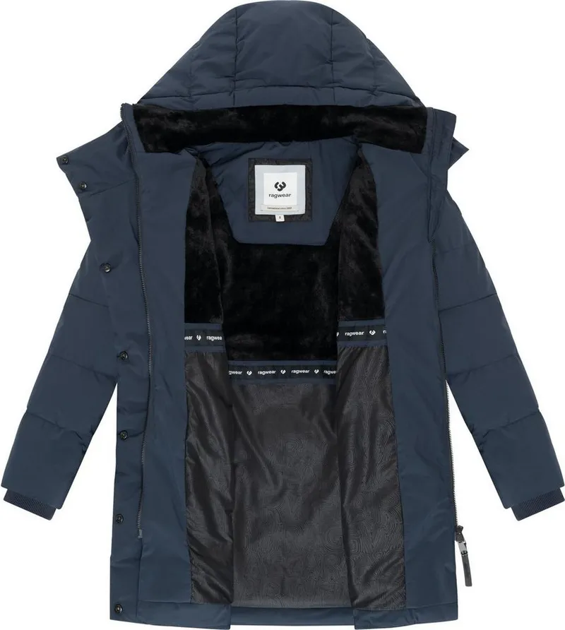ragwear ragwear Wintermantel Pavla Soft YOUMODO Wasserdichter Steppmantel mit Fleecekragen, Blau, – Produktbild 1 von 3