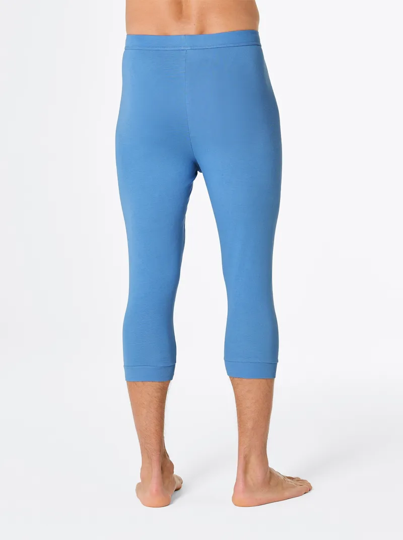 wäschepur men Hose 3/4-lang mittelblau + mittelblau-bedruckt, Mittelblau + mittelblau-bedruckt, – Produktbild 3 von 3