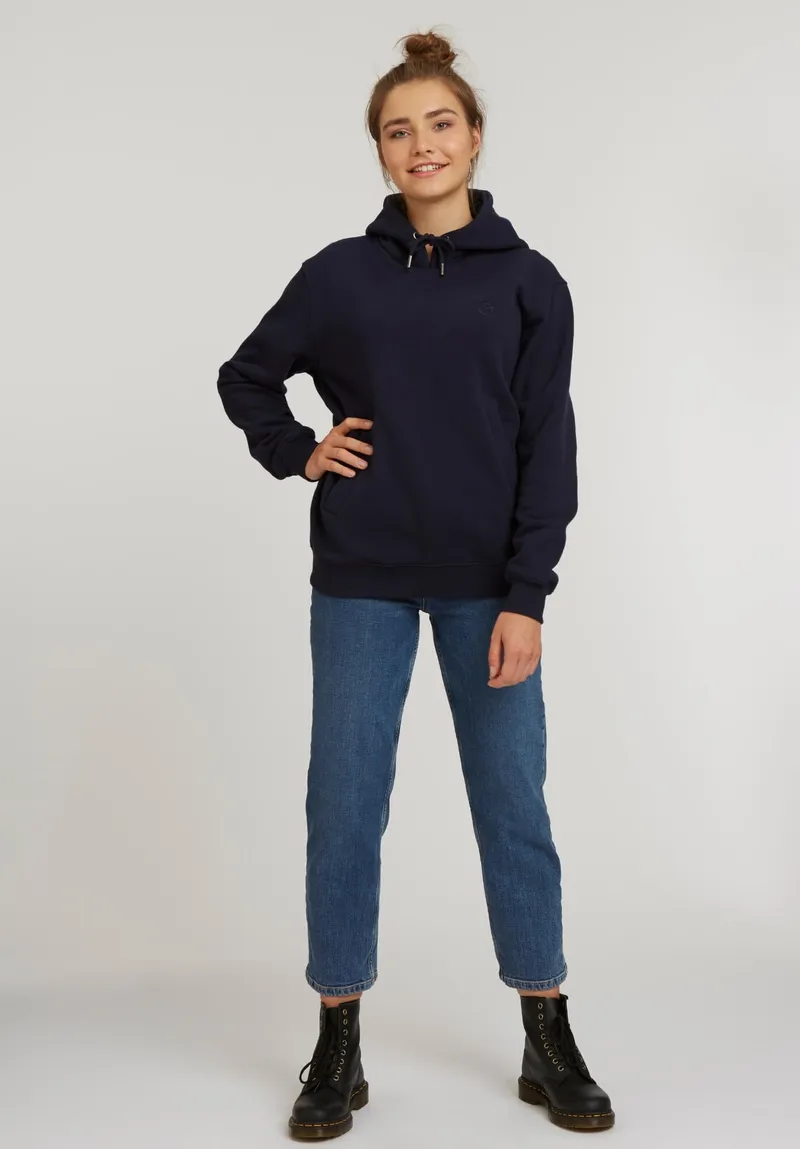 THOKKTHOKK ThokkThokk Damen vegan Hoodie Five Letters Dark Navy, Extra dunkelblau, – Produktbild 1 von 2