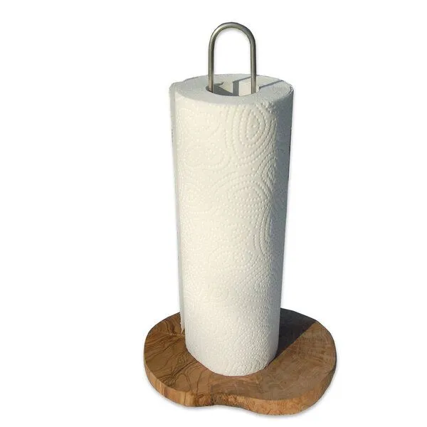 Olivenholz erleben Olivenholz erleben Küchenrollenhalter DESIGN aus Olivenholz – Produktbild 2 von 4