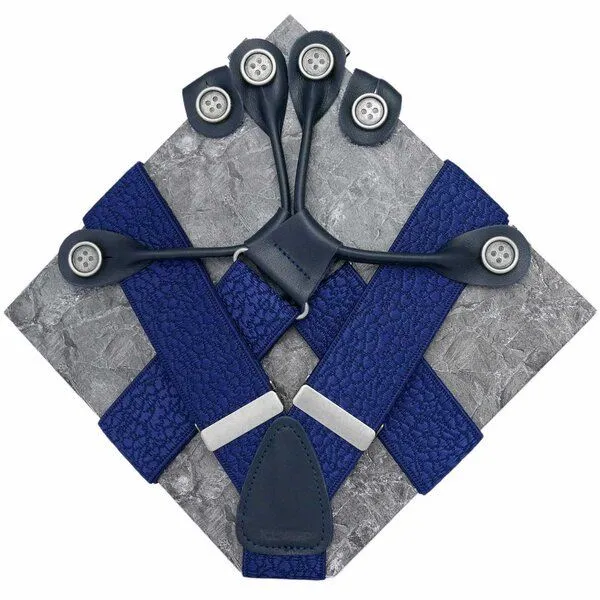 klYmp klYmp Hosenträger 'classic' jaquard floral, Royalblau, – Produktbild 1 von 3