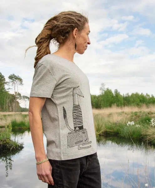 Cmig Cmig Damen T-Shirt Reise Wiesel, Heather grey, – Produktbild 2 von 4
