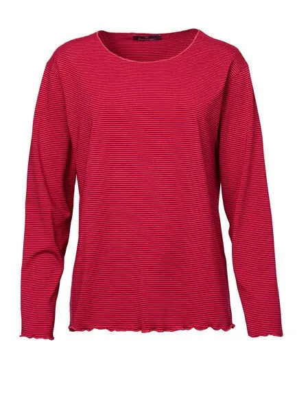 Heidekönigin Heidekönigin Langarmshirt Ringel, Masala rot, – Produktbild 1 von 3