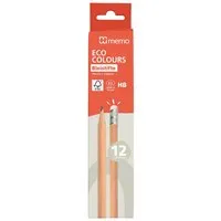 Memo memo Bleistift "ECO COLOURS" mit Radiertip, FSC-zertifiziert, 12 Stk. – Produktbild 1 von 1