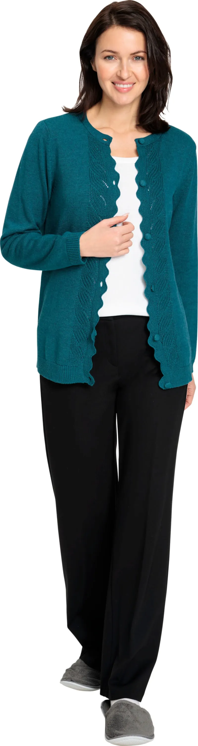 Witt Strickjacke aquapetrol-meliert, Aquapetrol-meliert, – Produktbild 2 von 2