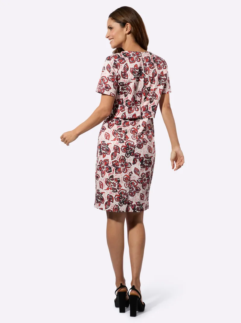 Witt Druckkleid, Rot-burgund-bedruckt, – Produktbild 2 von 2