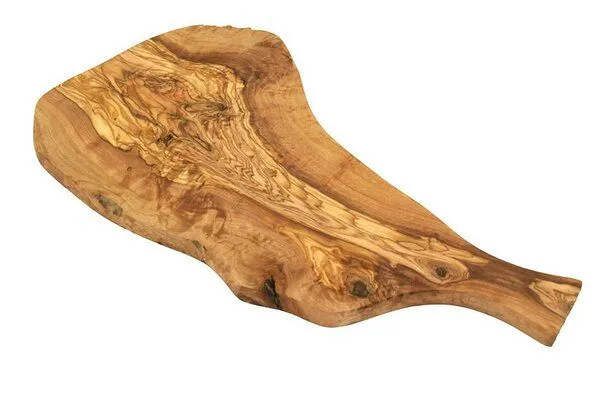 Olivenholz erleben Olivenholz erleben Servierbrett Rustikal mit Griff L 45-49 cm – Produktbild 2 von 3