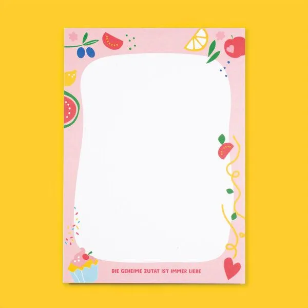 Bow & Hummingbird Bow & Hummingbird Notizblock "Die geheime Zutat ist immer Liebe" aus Recyclingpapier – Produktbild 2 von 4