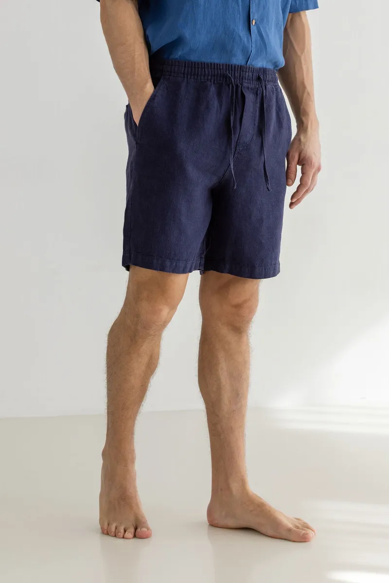 TWOTHIRDS TWOTHIRDS Herren vegan Shorts Bagaat Marineblau, Extra dunkelblau, – Produktbild 1 von 2