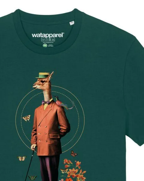 watapparel watapparel T-Shirt Unisex Fancy Llama, Glazed green, – Produktbild 3 von 3