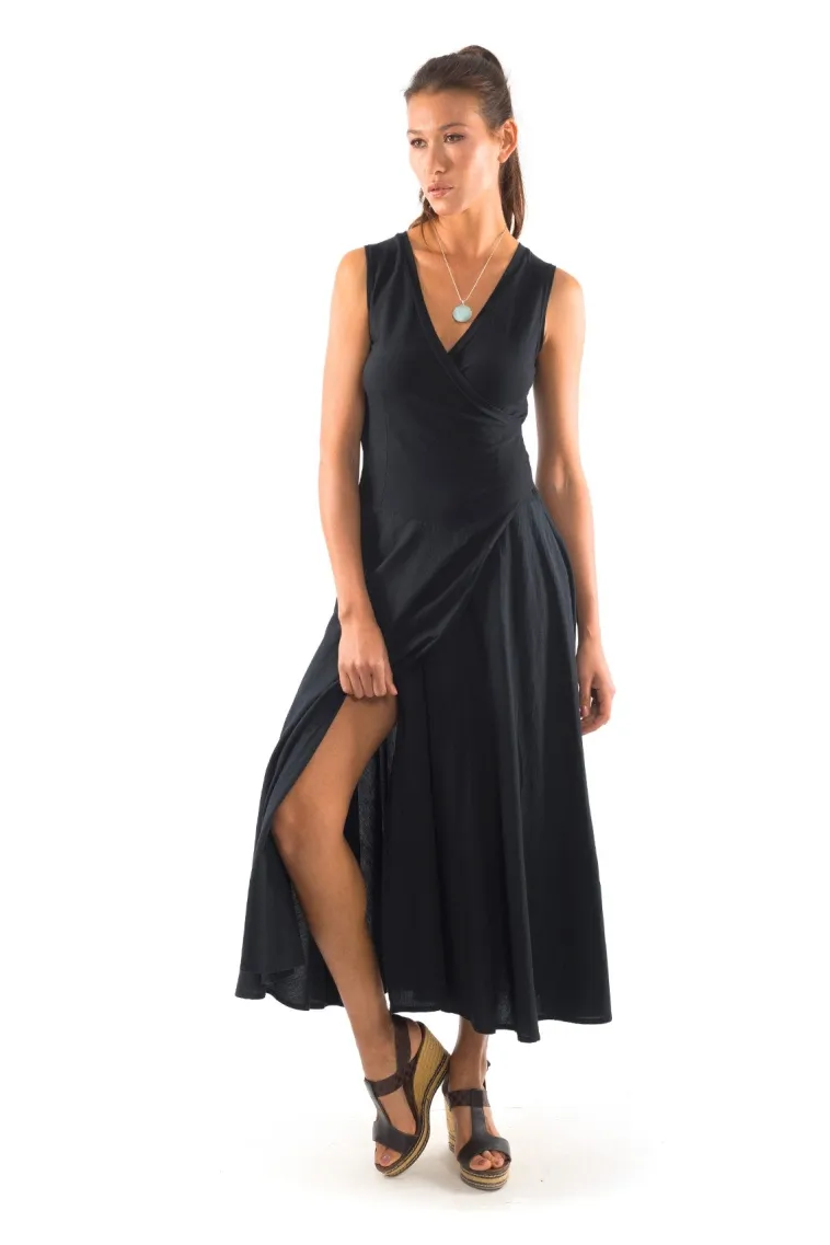 RAVENS VIEW IBIZA RAVENS VIEW IBIZA Damen vegan Kleid Ärmellos Veronika Schwarz, Schwarz, – Produktbild 2 von 2