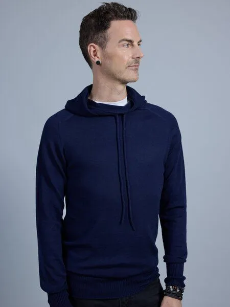 Susan's Fashion Susan's Fashion Hoodie Charlie für Männer aus Biomerinowolle, Blau, – Produktbild 4 von 4