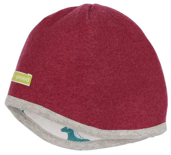 loud + proud loud + proud Babys & Kinder Mütze Wollwalk, GOTS-zertifiziert, Berry(pink), – Produktbild 1 von 3