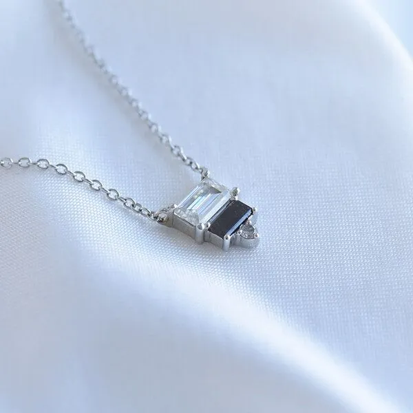 Eppi Eppi Kette mit Anhänger mit einem Moissanit und Salt and Pepper Diamanten Ivano, Rosa, – Produktbild 3 von 4