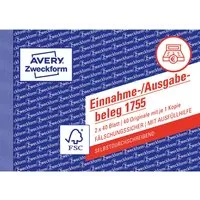 Avery Zweckform Avery Zweckform Formularbuch '1755' Einnahme-/Ausgabebeleg ECF, DIN A6 – Produktbild 1 von 1