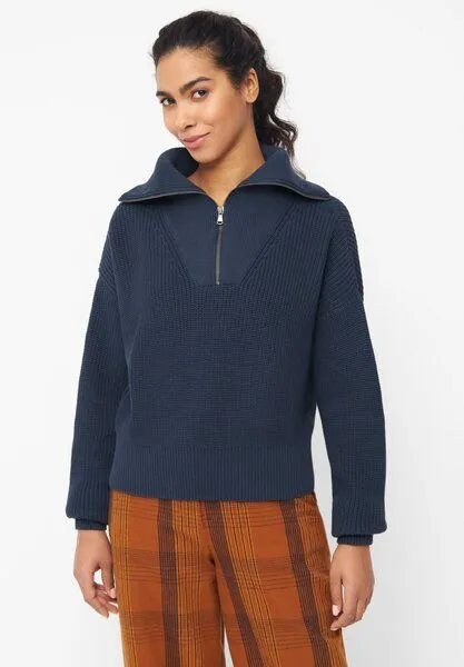 Givn Berlin Givn Berlin Troyer-Strickpullover LUZ aus Bio-Baumwolle, Midnight blue, – Produktbild 1 von 4