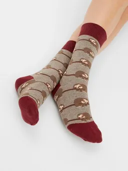 Natural Vibes Natural Vibes Sloth Socken Bio GOTS | Faultier | Bunte Socken | Herren Damen Socken | Funny Socks – Produktbild 1 von 1