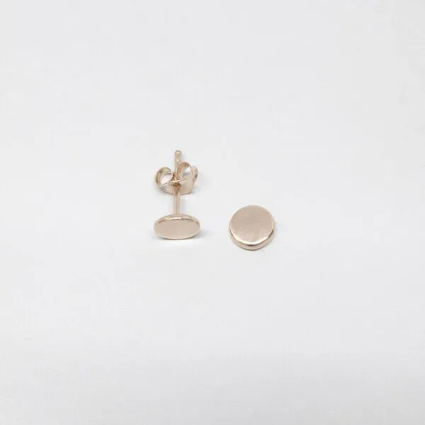 fejn jewelry fejn jewelry Ohrstecker 'shiny disc' mit runden Plättchen, Rotgold, – Produktbild 1 von 3