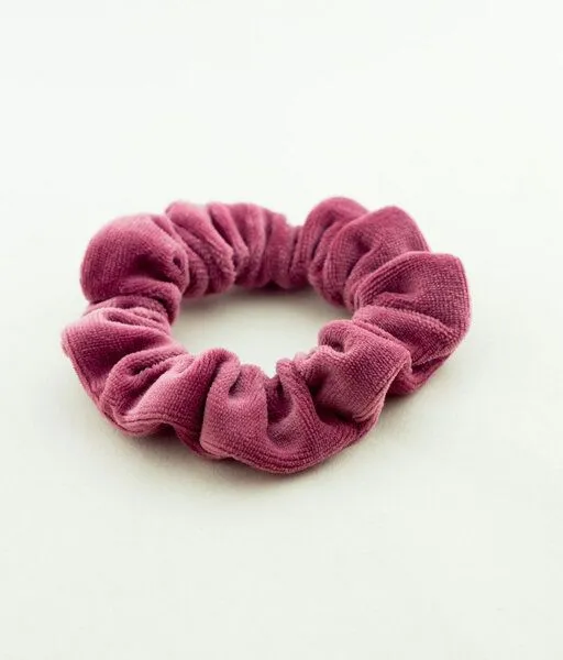 obumi Obumi Scrunchie Samt - Bio Baumwolle, Dusty rose, – Produktbild 3 von 4