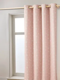 Vertbaudet Thermo-Verdunkelungsvorhang MARGERITEN mit Ösen blickdicht Kinderzimmer hell – Produktbild 1 von 1
