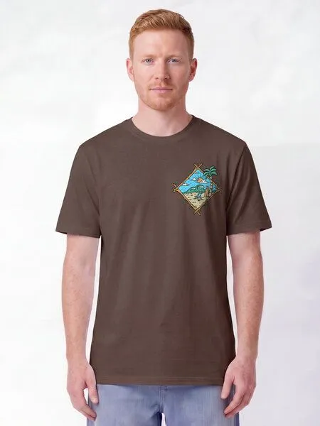 watapparel watapparel T-Shirt Unisex Beach is calling, Mocha, – Produktbild 2 von 2