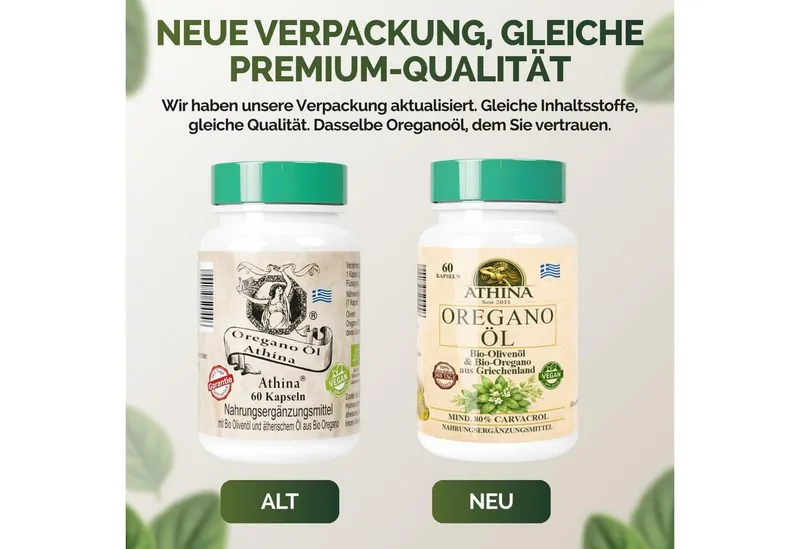 Athina Oregano Öl Vegan Bio 80% Carvacrol Kapseln – Produktbild 3 von 6
