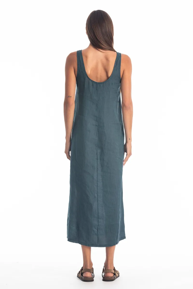 RAVENS VIEW IBIZA RAVENS VIEW IBIZA Damen vegan Kleid Nicola Ozeanblau, Teal, – Produktbild 1 von 2