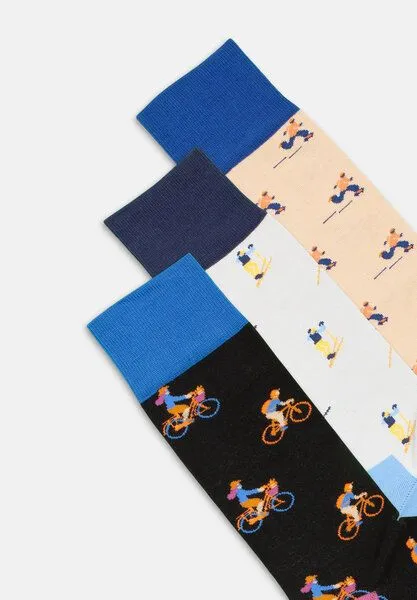 DillySocks DillySocks Socken „Geschenk Set Sport All Year Around 3er Set“, Black - grey - beige - blue - pink - orange, – Produktbild 2 von 4