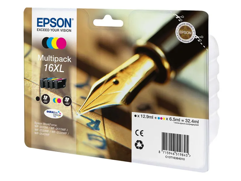 Epson Epson 4er Set Tintenpatronen 16 XL Multipack schwarz, cyan, magenta, yellow – Produktbild 2 von 4