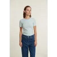 Basic Apparel Basic Apparel Ludmilla T-Shirt mit Rundhalsausschnitt aus Bio-Baumwolle, Hellblau (dutch) (canal) (vanilla), – Produktbild 1 von 1