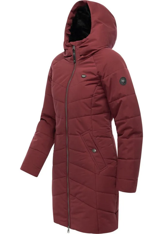 ragwear ragwear Wintermantel Noita YOUMODO Winter Steppmantel mit Kapuze, Rot, – Produktbild 3 von 4