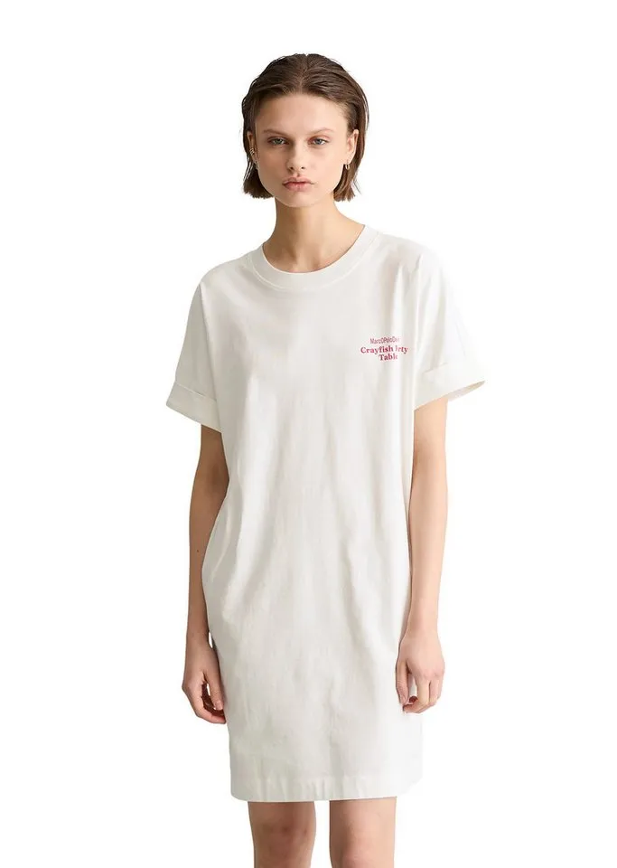 Marc O'Polo DENIM Jerseykleid aus Organic Cotton, Weiß, – Produktbild 1 von 5