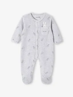 Vertbaudet Vertbaudet Baby Samt-Strampler Hasenmotiv – Produktbild 1 von 1