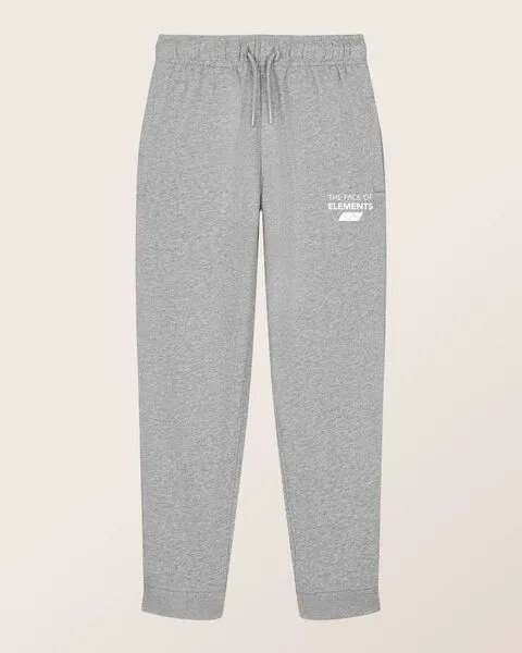 THE FACE OF ELEMENTS The Face of Elements Essential Relaxed Fit Kids Sweatpant aus 100% Bio-Baumwolle, Heather grey (grau), – Produktbild 1 von 3