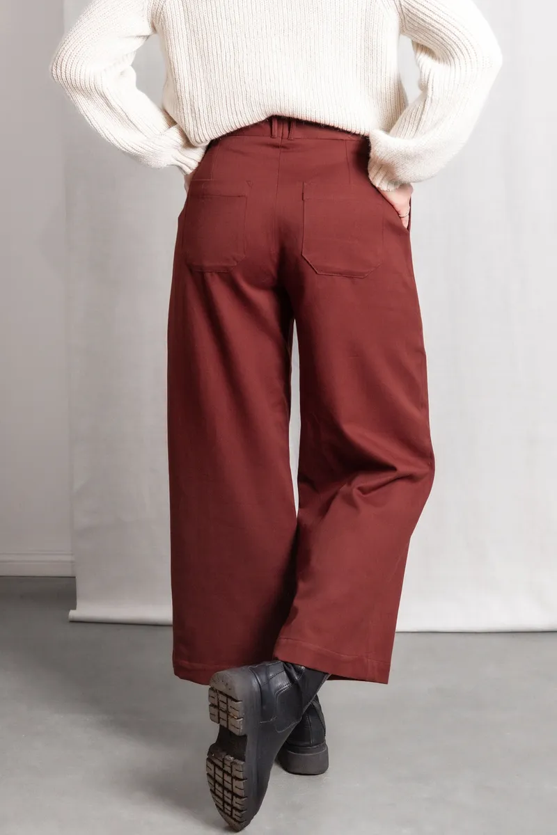 Jyoti - Fair Works Jyoti - Fair Works Damen vegan Hose Damini Henna Rot, Braun, – Produktbild 2 von 2