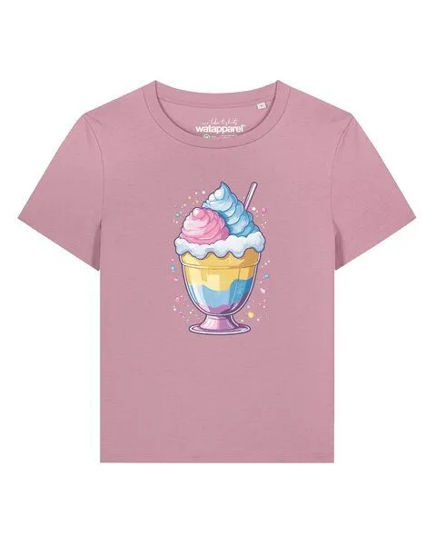 watapparel watapparel T-Shirt Frauen Eisbecher, Lilac dream, – Produktbild 1 von 2