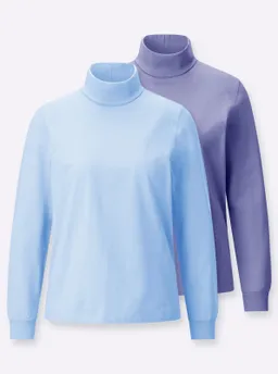 Witt Rollkragenshirt taubenblau + eisblau – Produktbild 1 von 1
