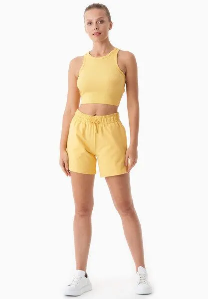 ORGANICATION ORGANICATION SONNIA | Cropped Rib Top aus Bio-Baumwolle, Saffron, – Produktbild 2 von 4