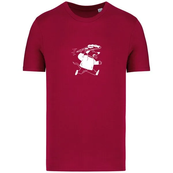 Greenspired Greenspired Basic Bio T-Shirt Pizzadog Nr. 4 ( 155g/m² XXS - 5 XL, Hibiskus, – Produktbild 1 von 1