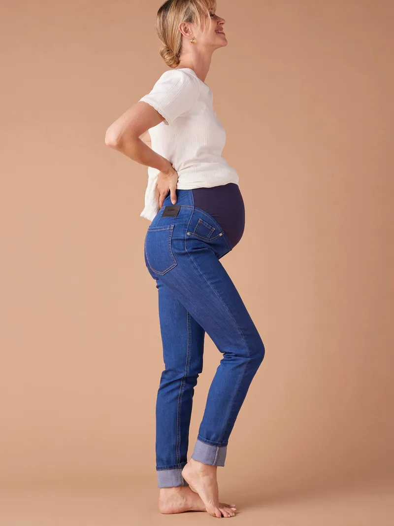 Envie De Fraise Umstands-Jeggings ENVIE DE FRAISE, Dunkel blau, – Produktbild 3 von 4